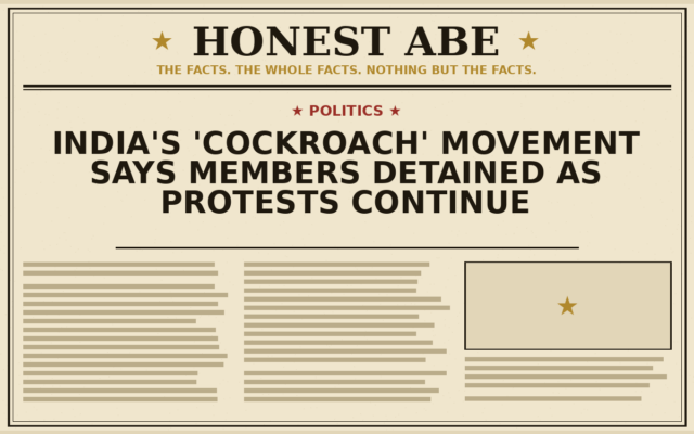 India’s ‘Cockroach’ Movement Says Members Detained as Protests Continue