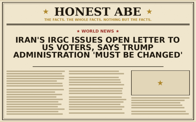Iran’s IRGC Issues Open Letter to US Voters, Says Trump Administration ‘Must Be Changed’