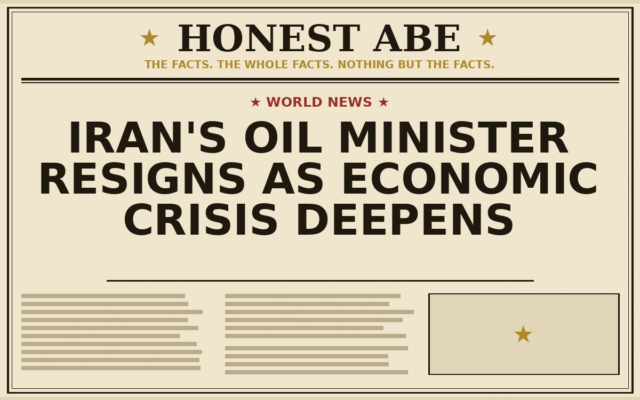 Iran’s Oil Minister Resigns as Economic Crisis Deepens