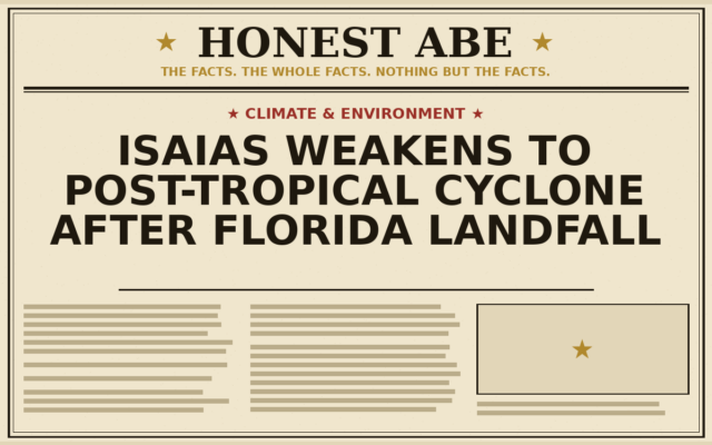 Isaias Weakens to Post-Tropical Cyclone After Florida Landfall