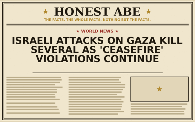 Israeli Attacks on Gaza Kill Several as ‘Ceasefire’ Violations Continue
