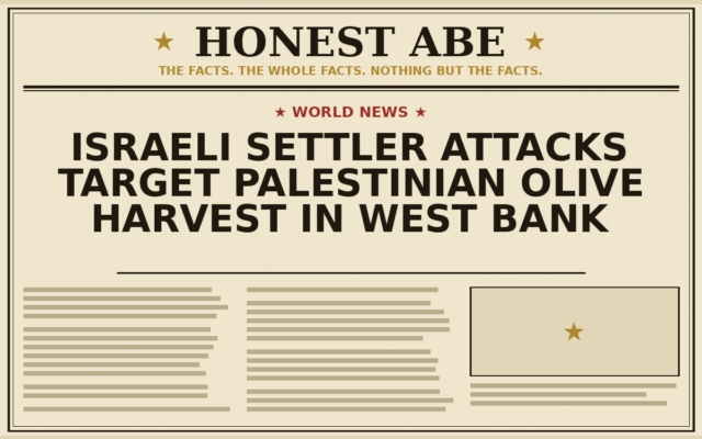 Israeli Settler Attacks Target Palestinian Olive Harvest in West Bank