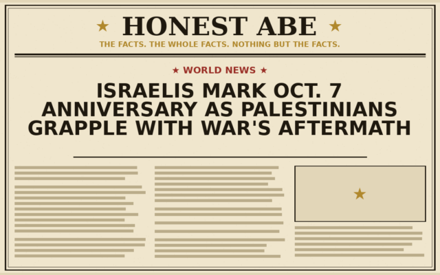 Israelis Mark Oct. 7 Anniversary as Palestinians Grapple With War’s Aftermath