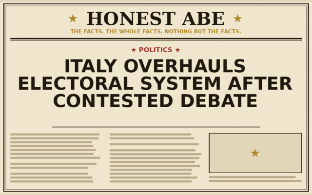 Italy Overhauls Electoral System After Contested Debate