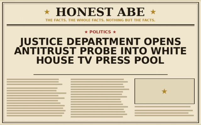 Justice Department Opens Antitrust Probe Into White House TV Press Pool