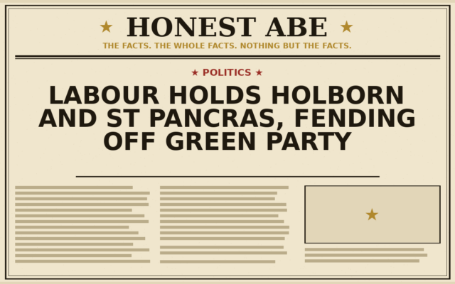 Labour Holds Holborn and St Pancras, Fending Off Green Party