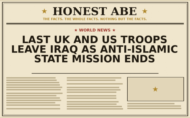 Last UK and US Troops Leave Iraq as Anti-Islamic State Mission Ends