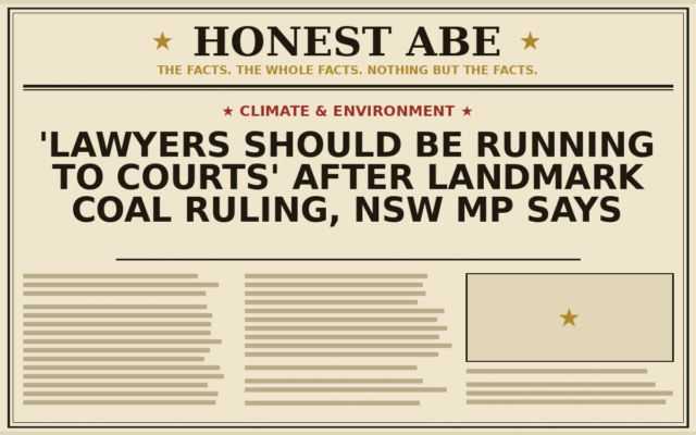 ‘Lawyers should be running to courts’ after landmark coal ruling, NSW MP says