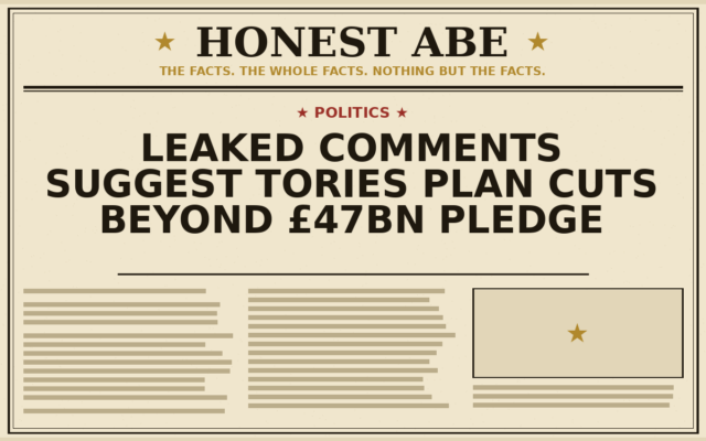Leaked Comments Suggest Tories Plan Cuts Beyond £47bn Pledge