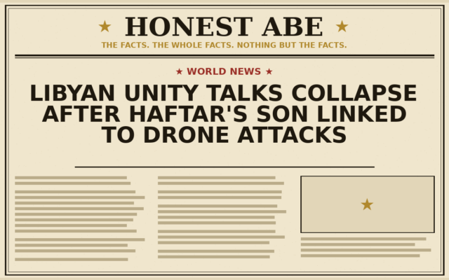 Libyan Unity Talks Collapse After Haftar’s Son Linked to Drone Attacks