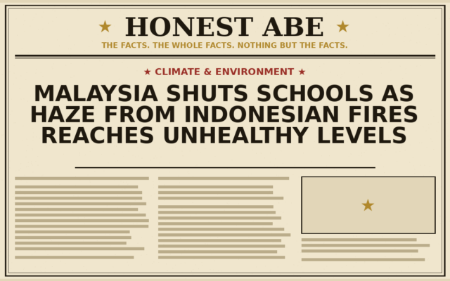 Malaysia Shuts Schools as Haze From Indonesian Fires Reaches Unhealthy Levels