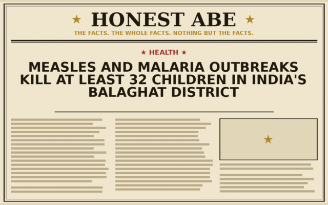 Measles and Malaria Outbreaks Kill at Least 32 Children in India’s Balaghat District