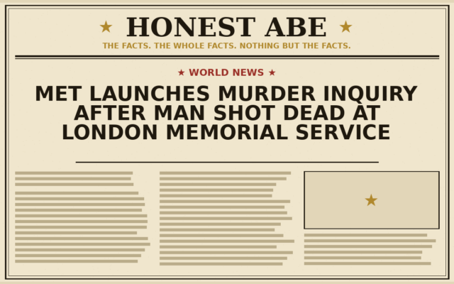 Met Launches Murder Inquiry After Man Shot Dead at London Memorial Service