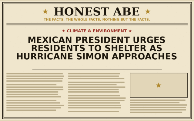 Mexican President Urges Residents to Shelter as Hurricane Simon Approaches