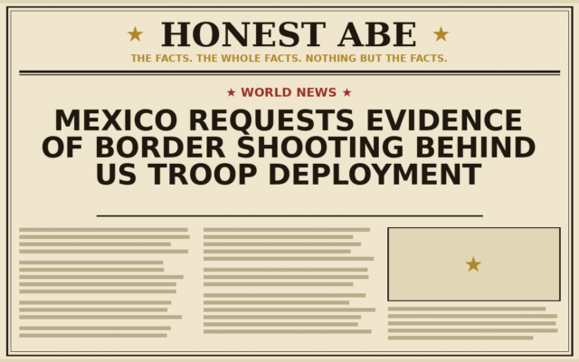 Mexico Requests Evidence of Border Shooting Behind US Troop Deployment