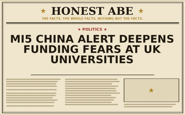 MI5 China Alert Deepens Funding Fears at UK Universities