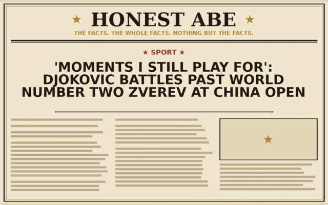 ‘Moments I Still Play For’: Djokovic Battles Past World Number Two Zverev at China Open