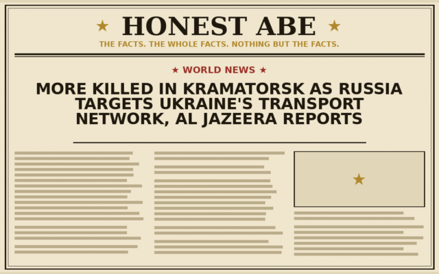 More Killed in Kramatorsk as Russia Targets Ukraine’s Transport Network, Al Jazeera Reports