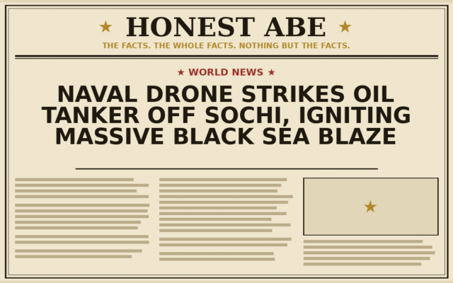 Naval Drone Strikes Oil Tanker Off Sochi, Igniting Massive Black Sea Blaze
