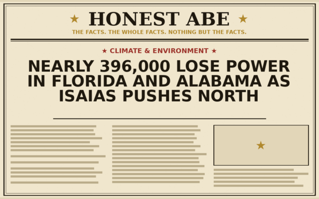 Nearly 396,000 Lose Power in Florida and Alabama as Isaias Pushes North