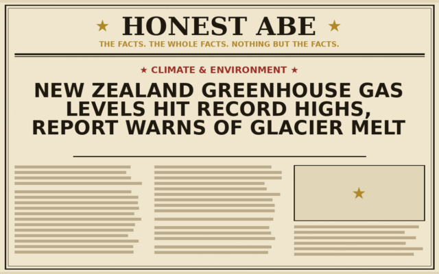 New Zealand Greenhouse Gas Levels Hit Record Highs, Report Warns of Glacier Melt