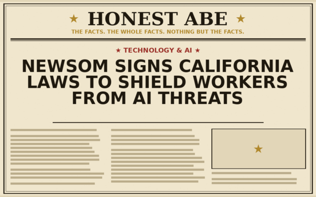 Newsom Signs California Laws to Shield Workers From AI Threats