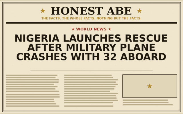 Nigeria Launches Rescue After Military Plane Crashes With 32 Aboard