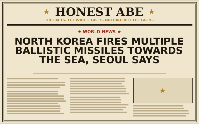 North Korea Fires Multiple Ballistic Missiles Towards the Sea, Seoul Says