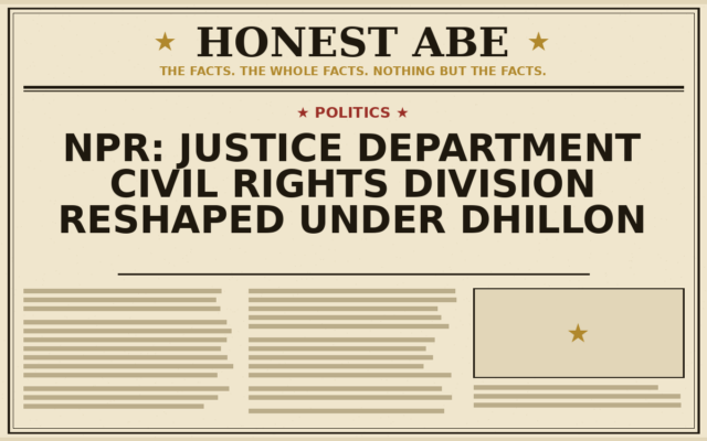 NPR: Justice Department Civil Rights Division Reshaped Under Dhillon