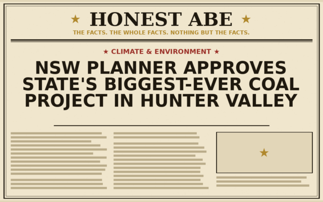 NSW Planner Approves State’s Biggest-Ever Coal Project in Hunter Valley