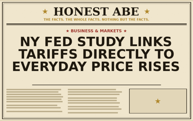 NY Fed Study Links Tariffs Directly to Everyday Price Rises