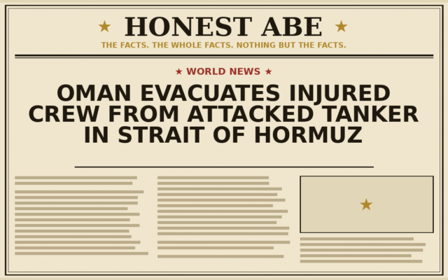 Oman Evacuates Injured Crew From Attacked Tanker in Strait of Hormuz