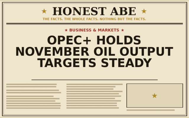 OPEC+ Holds November Oil Output Targets Steady