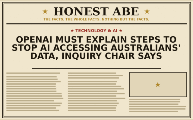 OpenAI Must Explain Steps to Stop AI Accessing Australians’ Data, Inquiry Chair Says