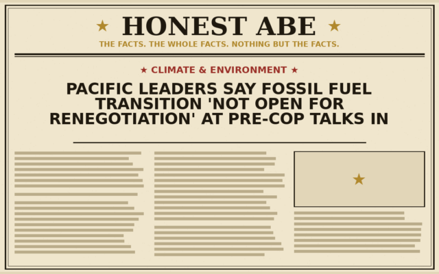 Pacific Leaders Say Fossil Fuel Transition ‘Not Open for Renegotiation’ at Pre-Cop Talks in Tuvalu