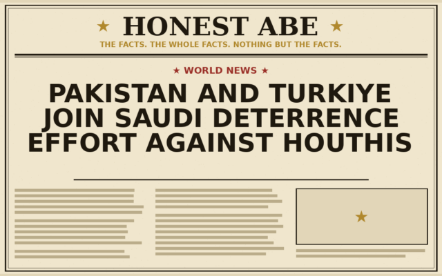 Pakistan and Turkiye Join Saudi Deterrence Effort Against Houthis