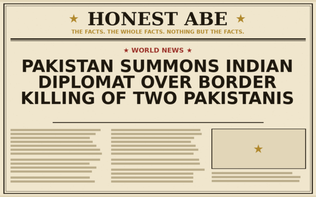 Pakistan Summons Indian Diplomat Over Border Killing of Two Pakistanis