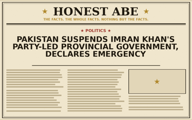 Pakistan Suspends Imran Khan’s Party-Led Provincial Government, Declares Emergency