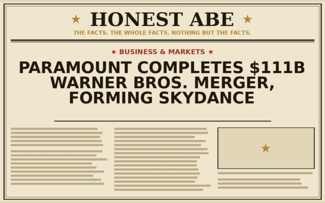 Paramount Completes $111B Warner Bros. Merger, Forming Skydance