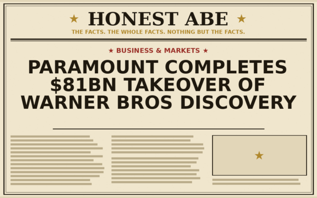 Paramount Completes $81bn Takeover of Warner Bros Discovery