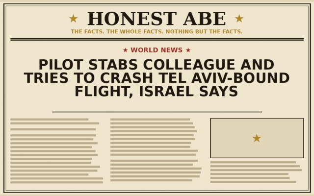 Pilot Stabs Colleague and Tries to Crash Tel Aviv-Bound Flight, Israel Says