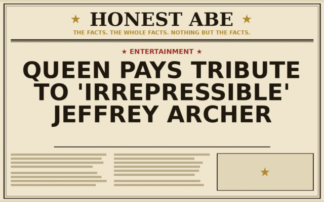 Queen Pays Tribute to ‘Irrepressible’ Jeffrey Archer