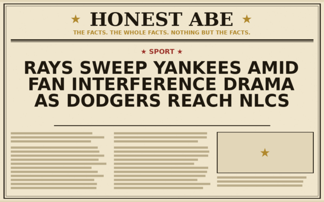 Rays Sweep Yankees Amid Fan Interference Drama as Dodgers Reach NLCS