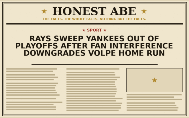 Rays Sweep Yankees Out of Playoffs After Fan Interference Downgrades Volpe Home Run