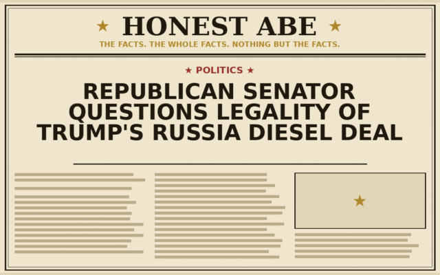Republican Senator Questions Legality of Trump’s Russia Diesel Deal