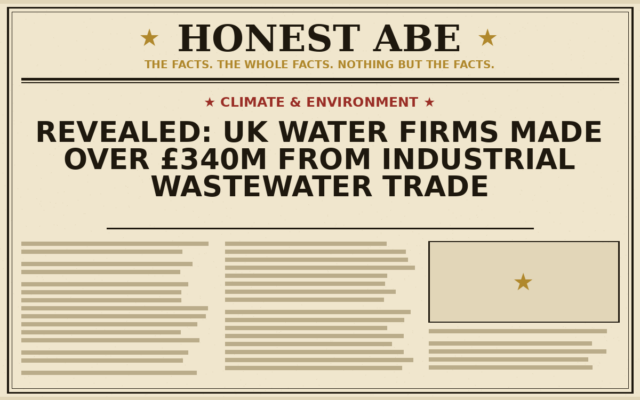 Revealed: UK Water Firms Made Over £340m From Industrial Wastewater Trade