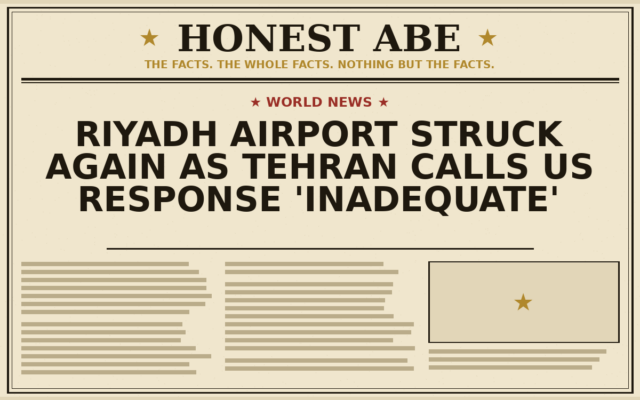 Riyadh Airport Struck Again as Tehran Calls US Response ‘Inadequate’