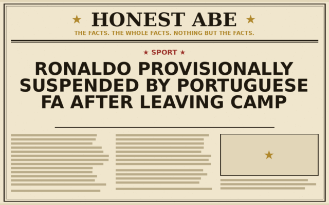 Ronaldo Provisionally Suspended by Portuguese FA After Leaving Camp