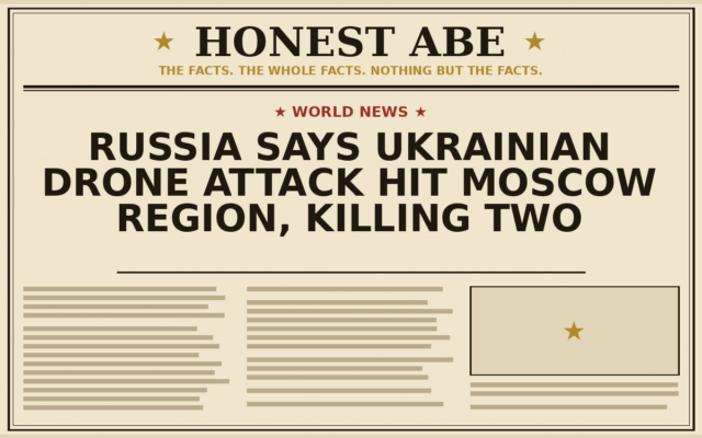 Russia Says Ukrainian Drone Attack Hit Moscow Region, Killing Two