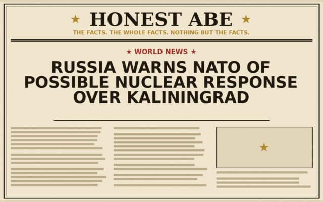 Russia Warns NATO of Possible Nuclear Response Over Kaliningrad